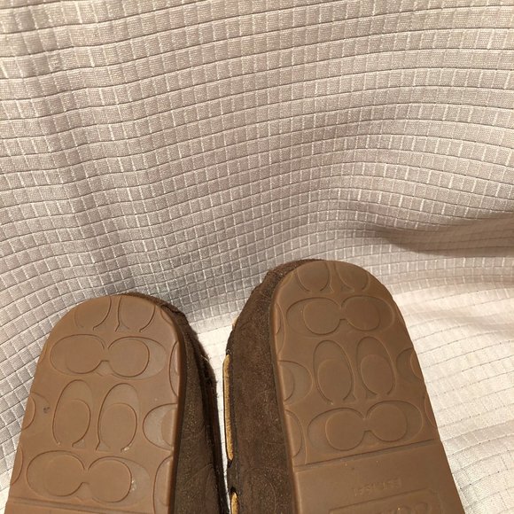 Coach women Shearling/Suede Moccasins slip on - Picture 5 of 9